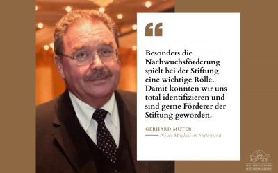 Stifterforum 2021: Gerhard Müter neu im Stiftungsrat
